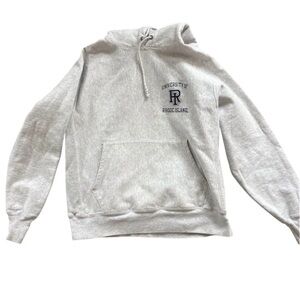 University Of Rhode Island Hooded Champion Reverse Weave Sweatshirt Gray Large‎